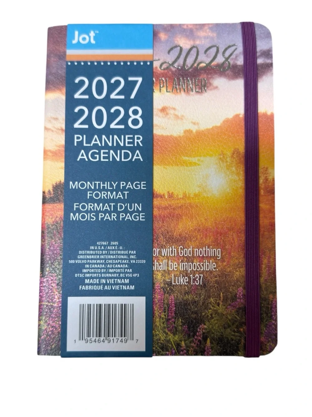 Set of 2 Scripture & Floral Print 2027-2028 Monthly Reference Pocket Planners